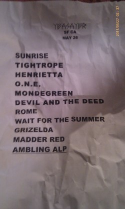 Yeasayer setlist 26 May @ The Fillmore SF