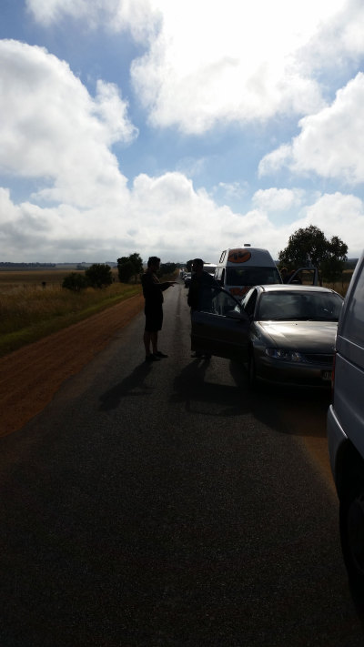 Meredith car queue